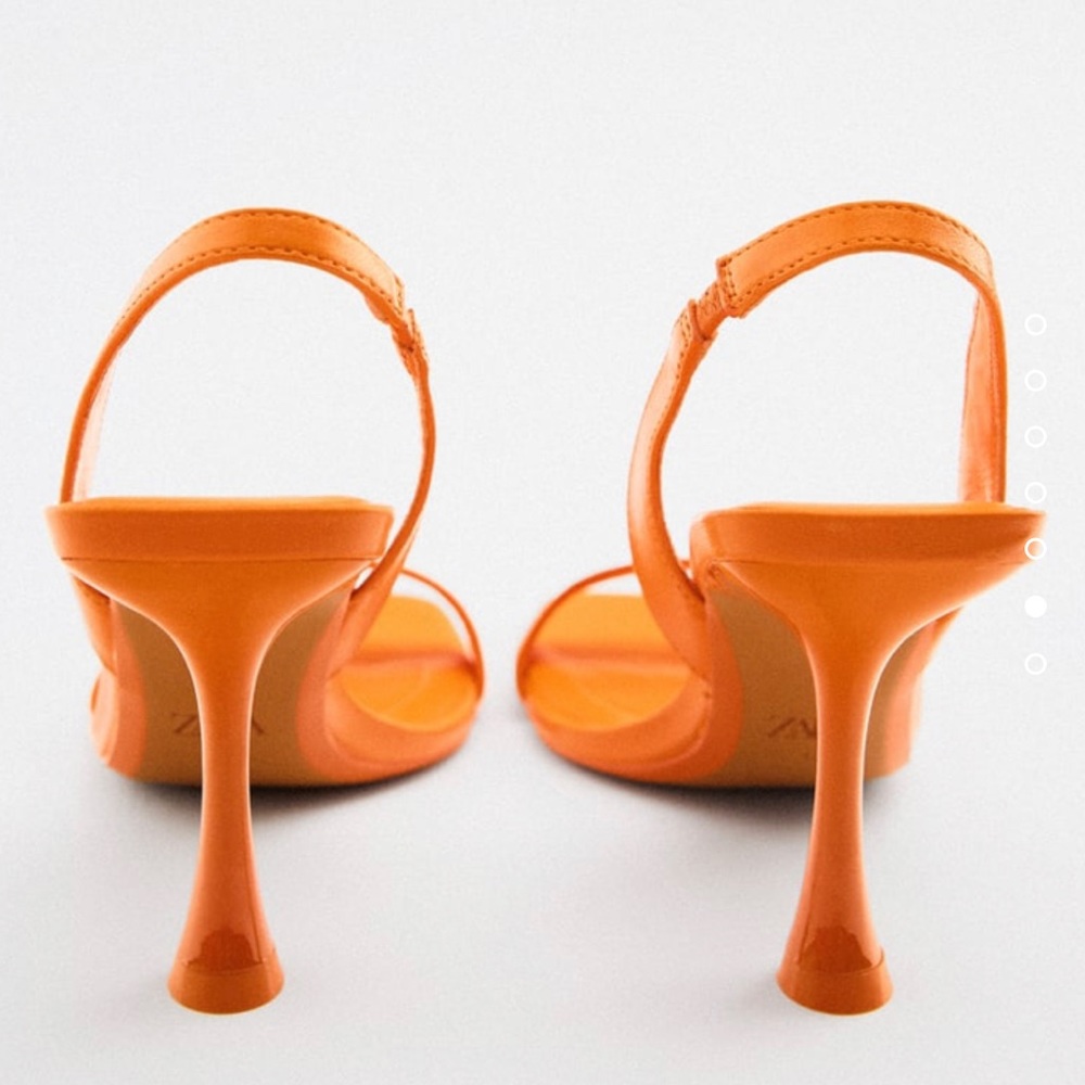 SLINGBACK HEELED LEATHER SANDALS - Picture 6 of 6